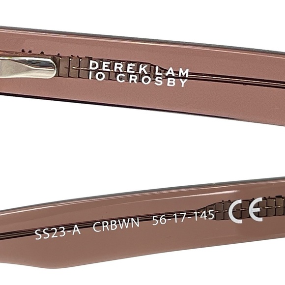 New Derek Lam 10 Crosby Sunglasses Square Lens Translucent Brown Frame Sunnies main image 5